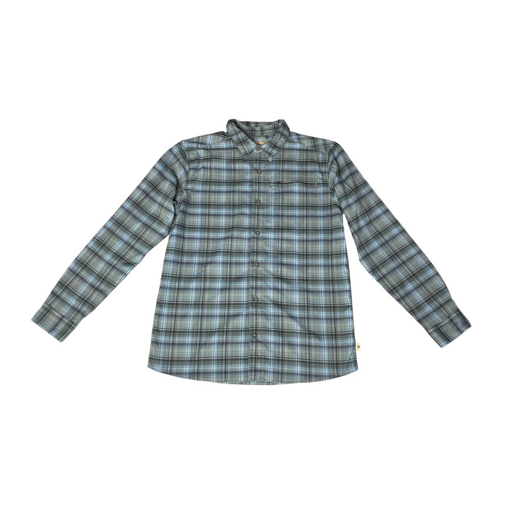 Royal Robbins Westland Flannel Plaid Active Fit Button Up Shirt SZ LG Gorpcore